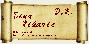Dina Mikarić vizit kartica